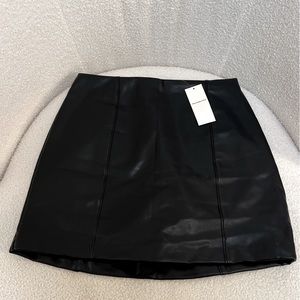 Abercrombie Vegan Leather Mini Skort - Size Small